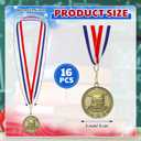 Ecation 16 Pcs Outstanding Student Scholastic Metal Medals Scholastic Award Medals with Ribbons Academic Award Prize Gift for Education, Recognition, Achievement