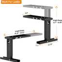Ladder Extender Pro,Ladder Stabilizer for Stairs,Ladder Leveler for Stairs,Adjustable Height Range for Single and Extension Ladder for Stair Ladder Platform 12.7”-19”H x 29.6"W