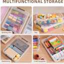 Citylife 3 PCS Plastic Storage Bins with Latching Lids Portable Project Case Clear File Box Stackable Storage Containers for Organizing A4 Paper, Photo, Document, Scrapbook