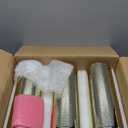 Glasseam Glass Cylinder Gold Candle Holder, Set of 12 Hurricane Candle Holders for Pillar Candles, Modern Mercury Floating Candle Holders for Table Centerpiece Wedding Living Room Home Decor