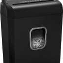 Bonsaii 6-Sheet Micro-Cut Paper Shredder, P-4 High-Security for Home & Small Office Use, Shreds Credit Cards/Staples/Clips, 3.4 Gallons Transparent Window Wastebasket, Black (C234-A)