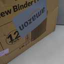 3 Ring Binder with 2 Pockets, Clear Customizable View Binders for US Letter Size 8.5'' x 11'', PVC Free, 1'' Binder for Office, Home, and School, White, 6 Pack