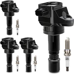 UF672 Ignition Coil & 97390 Double Iridium Spark Plug for 2012-2015 Honda Civic 1.8L L4, 2013-2015 Acura ILX 2.0L L4, 2016 Honda HR-V 1.8L L4 Replaces# 30520R1AA01 C1823