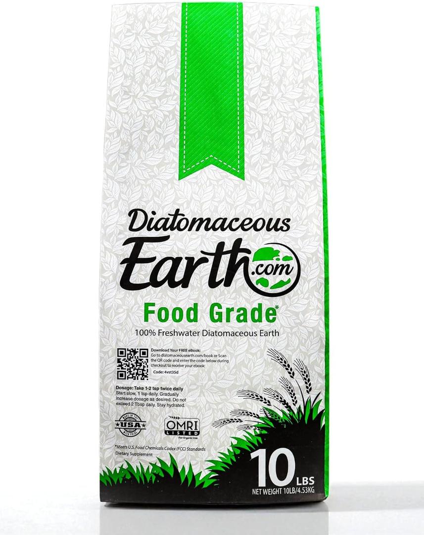 DiatomaceousEarth 10 LBS Food Grade Diatomaceous Earth - 100% Organic All Natural Diamateous Powder - Diametaceous for Humans is Safe Around Children