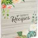 Paper Junkie 3 Ring Binder for Recipes with 12 Divider Tabs, 2-Sided Pocket, and 2 Sets of Sticker Sheets (10 x 11.5 in) - Cookbook Binder