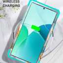 Hocase for Galaxy S24 Ultra Case, Shockproof Heavy Duty Hard Plastic+Soft Silicone Rubber Bumper Hybrid Dual-Layer Protective Case for Samsung Galaxy S24 Ultra 6.8" 2024 - Teal