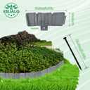 Garden Edging Border with Anchoring Spikes,Plastic Landscape Edging Border Imitation Stone Fence for DIY Outdoor Yard Landscaping (20pcs/16 FT, Gray)