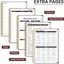 2 x 2026 Planner - Weekly and Monthly Planner, January 2026 to December 2026, Spiral Bound 2026 Calendar Planner Book, Inner Pocket, Perfect for Office Home School Supplies - A5 (6.3" x 8.5"), Burgundy