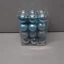 Emopeak 24Pcs Christmas Balls Ornaments for Xmas Christmas Tree - 4 Style Shatterproof Christmas Tree Decorations Hanging Ball for Holiday Wedding Party Decoration (Teal Blue, 2.4"/6.2CM)