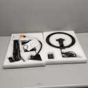 Ring Light with Stand Overhead Phone Mount for Desk & Zoomable Spotlight, 2-in-1 Lighting Kit with Ring Light Tripod for iPhone, 30+ Lighting Modes, Ideal for Video Recording,Cooking,Content Creation