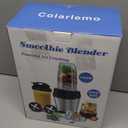 Colarlemo 12-Piece Smoothie Blender Maker 25,000 RPM Personal Blender for Ice Crushing Smoothies & Frozen Drinks Nuts with 23oz, 32oz, 37oz Portable Cups Two 6-Leaf Stainless Steel Blades, Silver