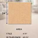 24x24 inch Polyester Carpet Square Set of 10 with Stickers for Easy Peeling - Self-Adhesive Peel and Stick Carpet Tiles - Works with Most Subfloor Types - Beige Floor Squares
