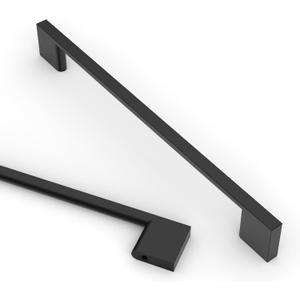 Asidrama 10 Pack 7.5 Inch(192mm) Matte Black Kitchen Cabinet Handles, Cabinet Pulls Kitchen Cabinet Hardware for Cupboard Drawer Pulls (7.5" Hole Center(192mm))