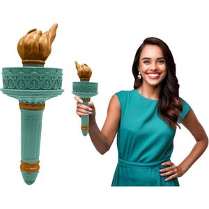 Nicky Bigs Novelties Statue of Liberty Torch Costume Prop Accessory Adult Deluxe Lady Liberty Torches Cosplay for Halloween Costume Parties Parades Accessory Decorative Torch