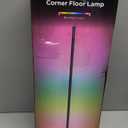 Smart RGB LED Corner Floor Lamp, Standing Lamp with Music Sync and 16M+ DIY Colors, Remote & App Control, Color Changing Ambient Lighting, Floor Lamps for Living Room, Bedroom and Party
