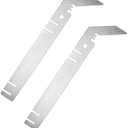 Dunzy 2 Pcs Double Crossbar Hanger Wedding Valance Hanger for Backdrop, Pipe and Drape Backdrop Stand Kit Double Stand (9 Inch)