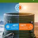 Garden Hose, Flexible Ultra Lightweight Durable, Kink-Free Water Hose with 10 Function Sprayer - Non-Shrinking, Easy to Store, All-Weather, High-Pressure (25FT)