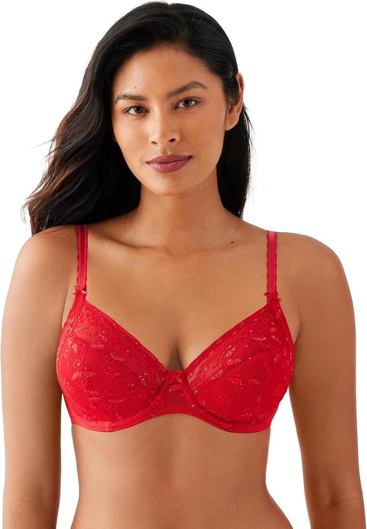 Wacoal Women's Lifted in Luxury Full Figure Lace Unlined Underwire Bra (32DDD)