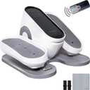 Under Desk Elliptical Exercise Machines, Quiet Electric Seated Ellipse Leg Exerciser for Seniors Adults, Compact Portable Foot Pedal Training Equipment with Remote Control for Home Office