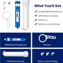 Membrane Solutions 100 GPD RO Membrane, Reverse Osmosis Membrane with Membrane Housing, Replacement for Under Sink Home Drinking RO Water Filter System, Wrench,1/4" Quick-Connect Fittings,Check Valve
