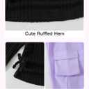 Mikrdoo Toddler Girl Clothes for Girls Outfits Fall Winter Ruched Long Sleeve Crop Top Cargo Pants 2 Piece Clothing Set (4-5T)