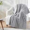 Westinghouse Electric Blanket Heated Throw, Super Cozy Luxury Faux Fur & Sherpa with 6 Heating Levels & 2-10 Hours Auto Off, Fast Heating & Overheat Protection, 50x60 Inch, Light Grey