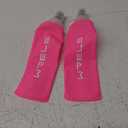 Folding Soft Flask Portable Collapsible Running Lightweight Water Bottle for Outdoor Sports,Travel with Mouthpeice Cover (250ml/8.45oz-2 Pack-Pink)