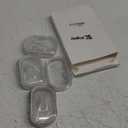 Kigley 4 Pcs Hair Tie Container Small Portable Travel Cotton Swab Holder Flosser Dispenser with Lid Plastic Box Beads Storage Containers for Small Items, 3.94 x 2.76 Inch (White)