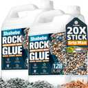 Rock Glue for Landscaping 2 Gallon Mulch Hold with Grip Max, Strong Adhesion& Max Coverage Gravel Binder for Rocks, Gravel & Pine Straw, Covers Up to 3X Area, Fast-Drying & Weather-Resistant