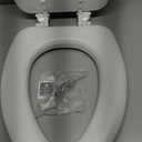 Mayfair Padded Toilet Seat, Cushioned Soft Vinyl over Wood Core Seat, Secure Hinges, Easy Clean, Made in USA, Elongated, White