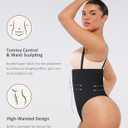 FeelinGirl Thong Shapewear Tummy Control Thongs for Women Seamless Faja Body Shaper Panties Shape Wear Underwear, XL/XXL