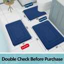 Arotive Memory Foam Bathroom Rug Mat 47x20, Ultra Soft and Absorbent Bath Mat, Machine Wash Dry, Comfortable Bath Rug Carpet for Bathroom Floor, Tub and Shower, Navy