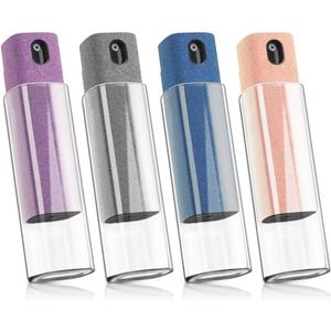 4 Pack Screen Cleaner 3-in-1 Touchscreen Mist Cleaner Spray and Microfiber Cloth Built-in Cleaning Solution Portable Reusable Fingerprint-Proof Spray Bottle for Phone Laptop iPad TV Monitor Car Screen