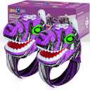 Walkie Talkies for Kids 2 Packs, Kids Toys for Boys Girls Aged 3 to 8 Years Old for Outdoor Adventure, Camping, Halloween, Christmas, Birthday Gifts (Purple, Dinosaur)