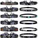Rumia 12pcs Hat Bands for Women & Men - Western, Boho, Panama & Fedora Hat Accessories - 56-65cm