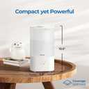 2.5L Humidifiers for Bedroom, Top Fill Cool Mist Humidifiers for Large Room, Easy to Fill & Clean, 30H Runtime, 28dB Quiet Air Humidifier for Plants, Baby Nursery with Night Light
