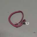 BRONZEDOG Rolled Leather Dog Collar for Small Medium Large Dogs with QR ID Tag (S: 12-14 Inch, Hot Pink)