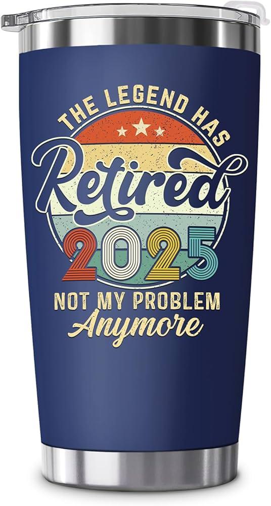 Retirement Gift For Women, Men 2026 - Goodbye Present, Going Away Gift, Farewell Gifts For Coworkers From Colleague, Friend, Family - Tumbler 20oz, Dark Blue