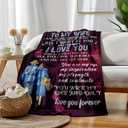 UFOORO Anniversary Romantic Gift for Wife, Mother's Day to My Wife Love Blanket, Beloved Birthday Gift Ideas, for Women, Valentines for Her 55"x70"