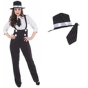 fun shack 20s Mobster Costume for Women, 1920s Gangster Outfit, Halloween Gangster Costume for Women, Vintage Style, XX-Large