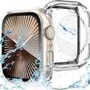 Goton 2 in 1 Waterproof Case Compatible for Apple Watch Series 10 Screen Protector 42mm, 360 Protective Glass Face Cover Hard PC Bumper + Back Frame for iWatch Accessories 42 mm