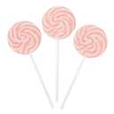 Pink Swirl Lollipop Suckers - 24 Individually Wrapped Pieces