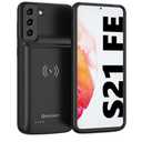 NEWDERY for Galaxy S21FE 5G Battery Case(NOT for S21), Qi Wireless Charging Supported, 8000mAh Portable Extended Power Charger Cover for Samsung S21 FE-6.4"