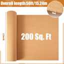 200 Sq. Ft. Cork Roll 48 x 600 Inch Cork Underlayment Roll Sound Insulation Mildew and Moisture Proof for Office Home School DIY Supplies(3mm Thick)