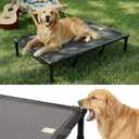 Sytopia 47'' Indestructible Outdoor Elevated Dog Bed for Large Dogs, Chew-Proof Pet Camping Raised Cot with Breathable Mesh - Durable Frame, Cooling Hammock Bed, Non-Slip Feet, Waterproof, Easy Clean