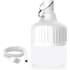 Emergency LED Light Bulb, 150W USB Rechargeable LED Emergency Light Bulb with 5 Lighting Modes, Portable Emergency Rechargeable Light Bulbs with Hook for Outdoor Picnic Camping Tent