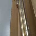 Warm Gold Corner Window Curtain Rods with Aluminum End Cap Finials and Brackets,1 Inch Diameter Bay Window Curtain Rods,2 Sided 36-72 Inch Adjustable Drapery Rod