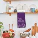 Voatok Purple Floral Nana Kitchen Towels, Nana Gifts for Christmas Birthday from Grandkids Hand Towels, Best Grandma Gifts from Granddaughters Grandsons Dish Tea Towels for Kitchen, 16x24 Inches