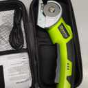 Cordless Electric Scissors Box Cutter 2 Rotary Blades  4V Duty Rechargeable Cardboard Cutter, Storage Box & Fabric Scissor With Safety Lock, USB Cable  For Plastic, Carpet, Leather, DIY Crafts