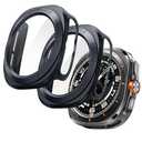 JETech Case with Screen Protector for Samsung Galaxy Watch Ultra (2025/2024) 47mm, Overall Protective Cover, Built-in Tempered Glass Film High Sensitivity, 2 Pack (Titanium Gray)